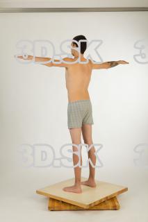 Whole body nude modeling t pose of Willard in underwear…